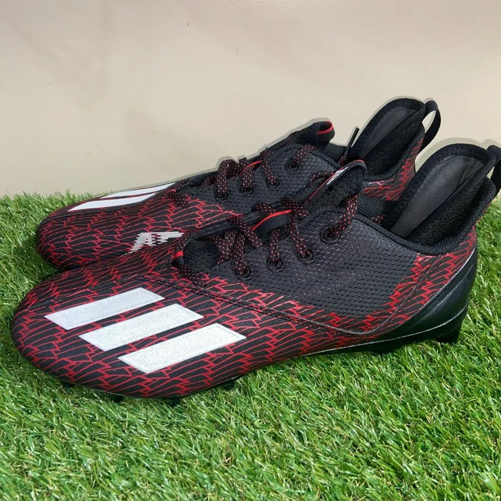 Size 12 Men Adidas Adizero Scorch Louisville PE Football Cleats Black Red GY5648